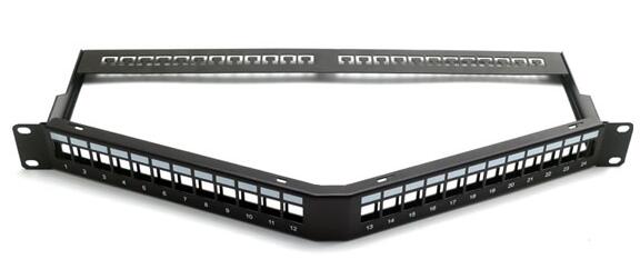 Angled Cat6a Blank Patch Panel 
